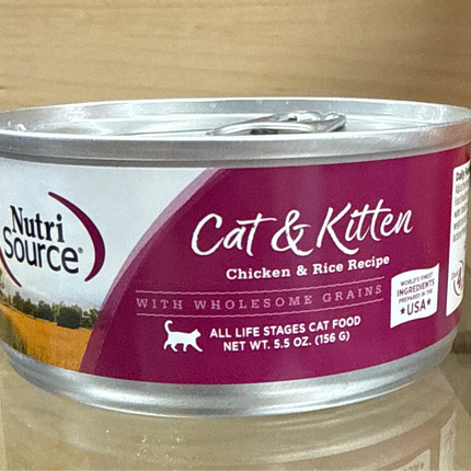 Nutri Source Cat & Kitten  Chicken & Rice 5.5 oz