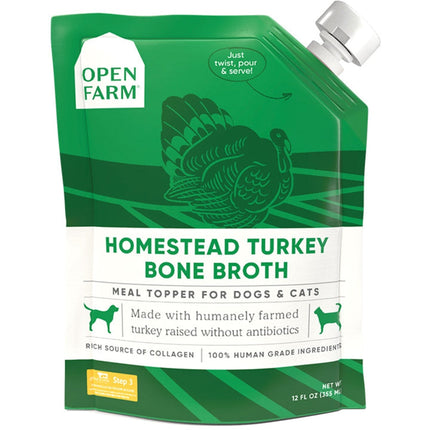 Open Farm Turkey Bone Broth 12 oz