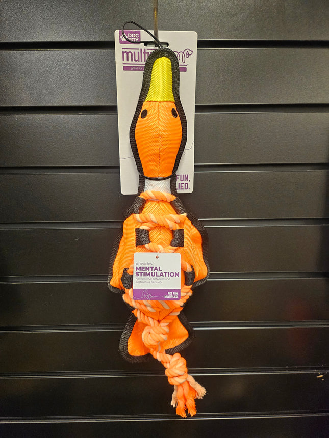 Cross-Ropes Duck (Orange) Dog Toy