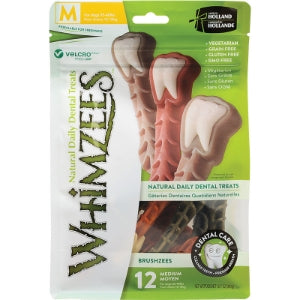 Whimzees Dental Treats Brushzees Medium 12pk 12.7 oz