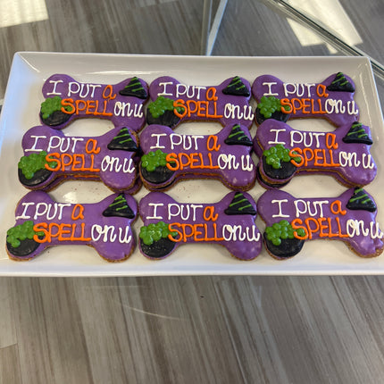 Halloween "I Put A SPELL On You" Bone Cookies
