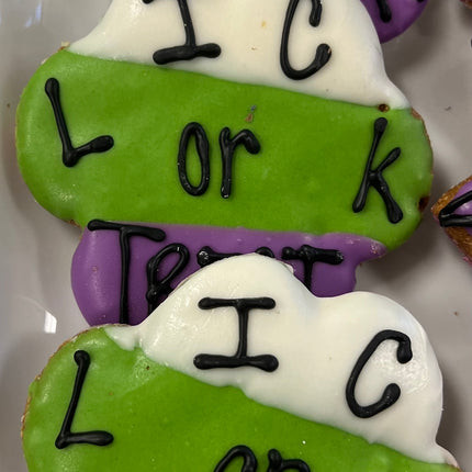 Halloween Lick or Treat Paw Print Cookies