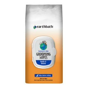 Earthbath Grooming Wipes Oatmeal Aloe Vanilla 100 ct