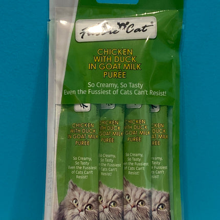 Fussie Cat Chicken & Duck Goat Milk purée pouches 2 oz