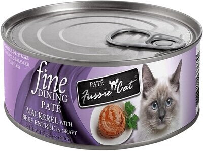 Fussie Cat Mackeral & Beef Pate 2.8 oz