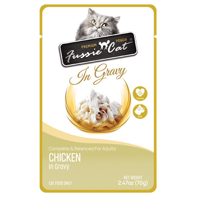 Fussie Cat Premium Chicken in Gravy Pouch 2.47 oz
