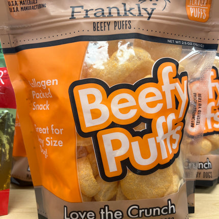 Frankly Pet Beefy Puffs Cheese 2.5oz