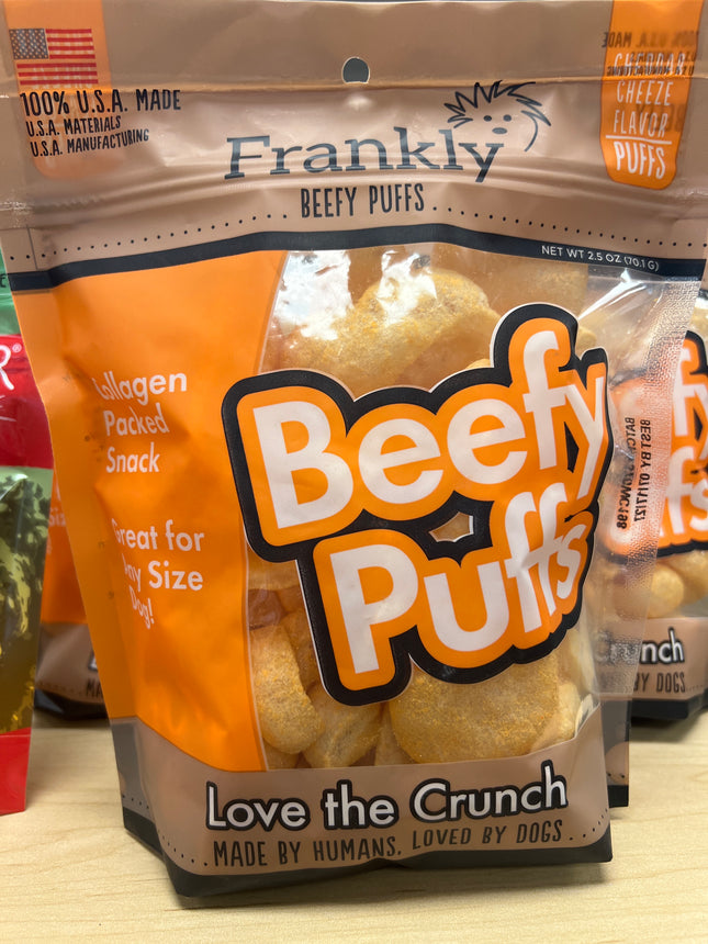 Frankly Pet Beefy Puffs Cheese 2.5oz