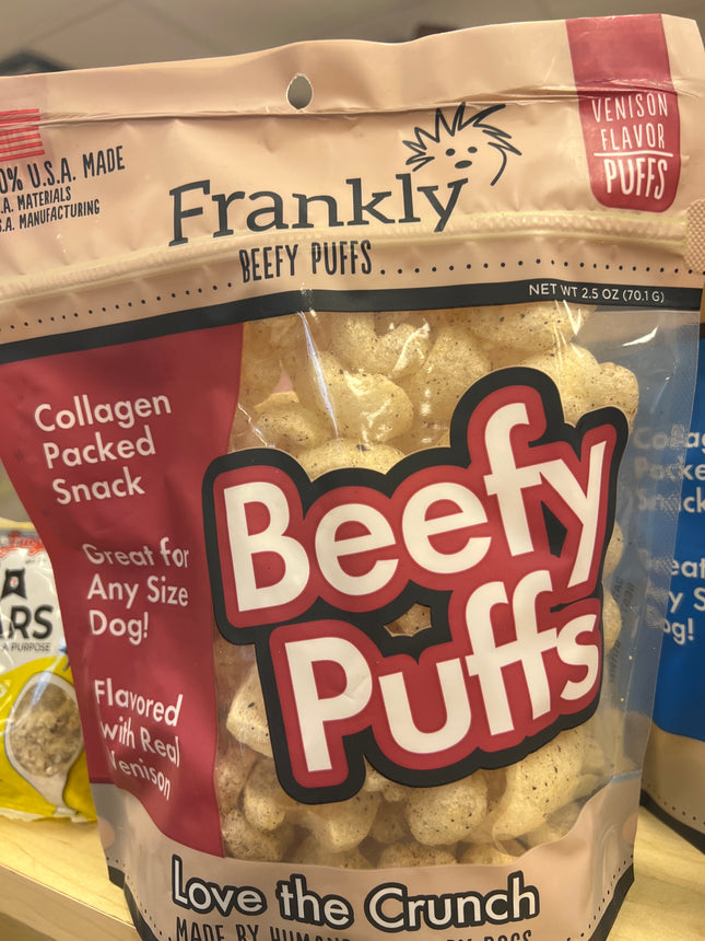 Frankly Pet Beefy Puffs Venison 2.5oz
