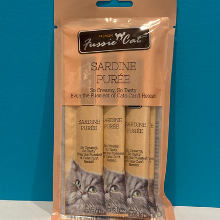 Fussie Cat Sardine purée pouches 2 oz