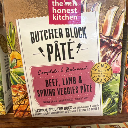 Honest Kitchen Butcher Block Pate Beef, Lamb & Spring Veggies 10.5oz