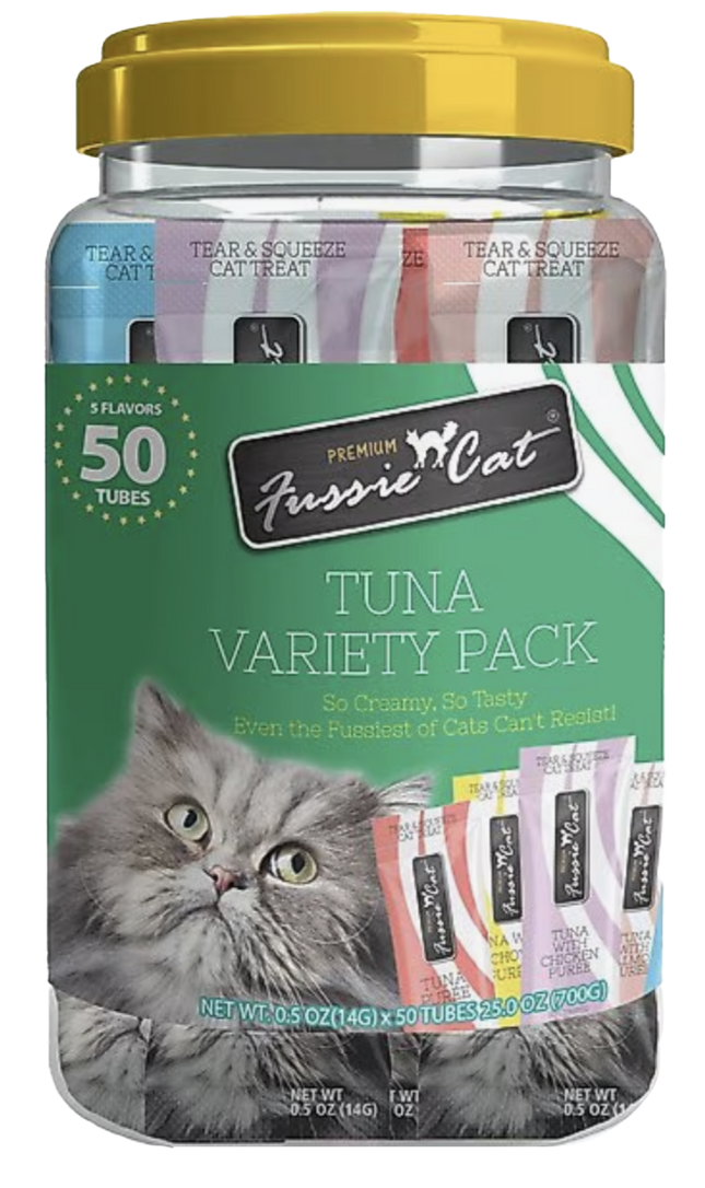Fussie Cat Sardine & Chicken Puree Variety Pack 5 Flavors