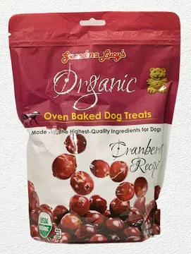 Grandma Lucy's Organic Oven Baked Dog Treats Cranberry Recipe 14oz