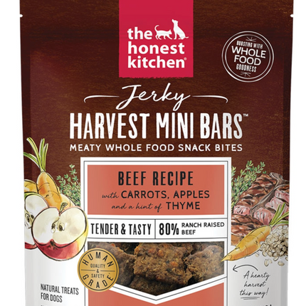 Honest Kitchen Jerky Harvest Mini Bars Beef 4oz