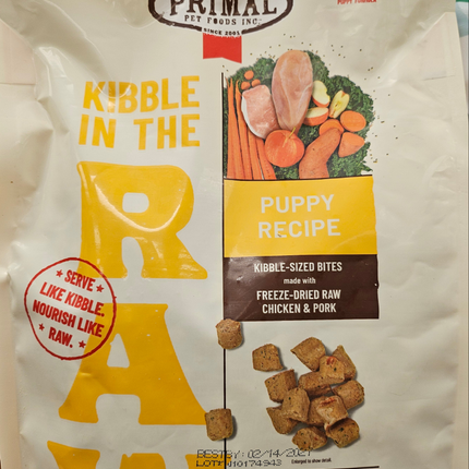 Primal 1.5lb Dog Kibble in the Raw (Puppy) Recipe