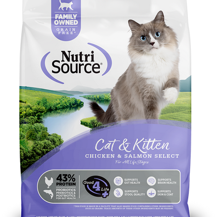 Nutri Source Cat & Kitten Chicken & Salmon Select 12 lbs