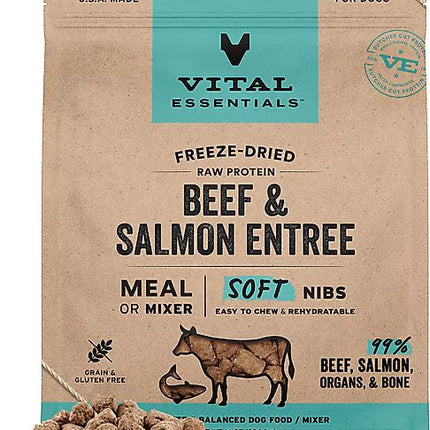 Vital Essentials FD Raw Beef & Salmon Entree Soft Nibs 14oz