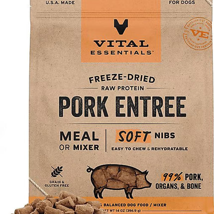 Vital Essentials FD Raw Pork Entree Soft Nibs 14oz