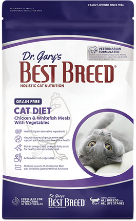 Dr. Gary's Best Breed Cat GF Chicken & Whitefish 24lbs
