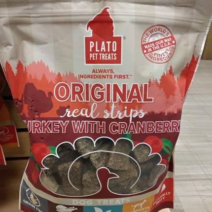 Plato Turkey & Cranberry Strips 18oz