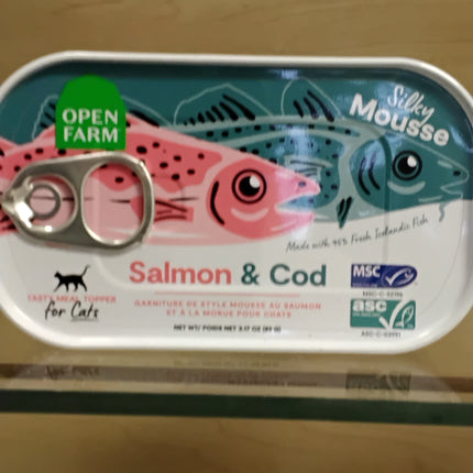Open Farm Salmon & Cod Silky Mousse Meal Topper 3.17oz