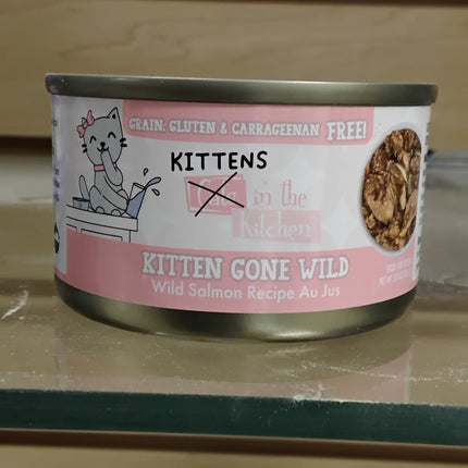 Weruva Kittens in the Kitchen Kittens Gone Wild Salmon Recipe Au Jus 3oz