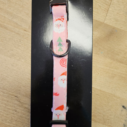 Dog Christmas Collar Pink (Small)