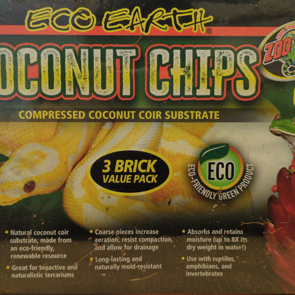 Zoo Med Eco Earth Coconut Chip Reptile Bedding (3 count)