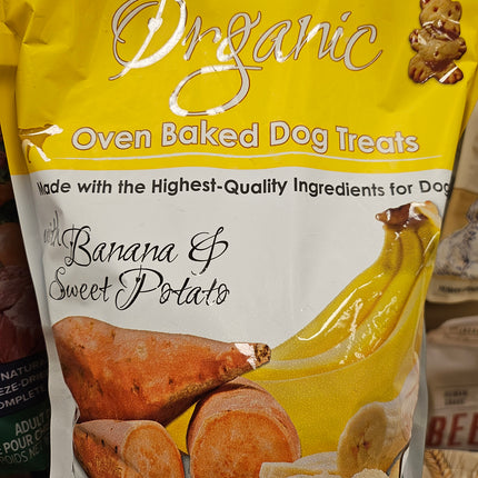Grandma Lucy's Organic Oven Baked Dog Treats Banana & Sweet Potato Recipe 14oz