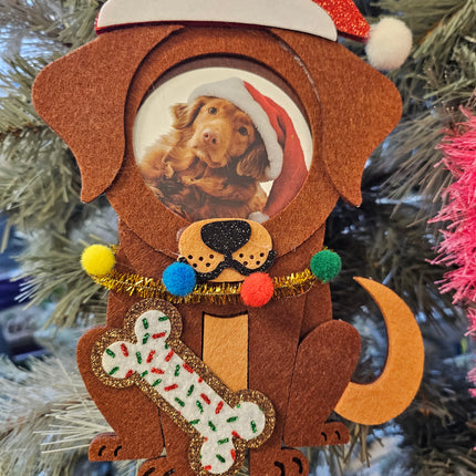 Christmas Dog Frame For Tree