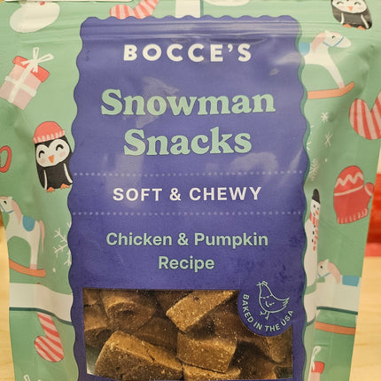 Bocce's Bakery Snowman Snacks Chicken & Pumpkin Recipe 6oz