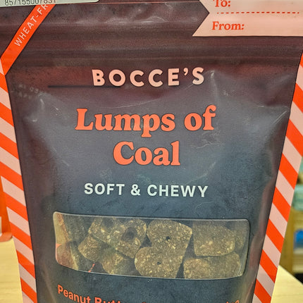 Bocce's Bakery Lumps of Coal Peanut Butter & Carob Recipe 6oz
