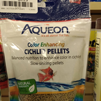 Aqueon Color Enhancing Cichlid Pellets 4.5 oz.