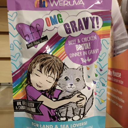 Weruva BFF OMG Gravy! Chicken & Beef Pouch 2.8oz