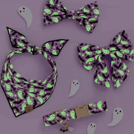 Foggy Dog Spooky Season Glow-in-the-Dark Collar Medium