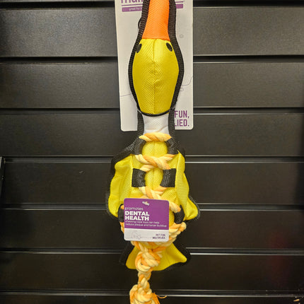 Cross-Ropes Duck (Yellow) Dog Toy