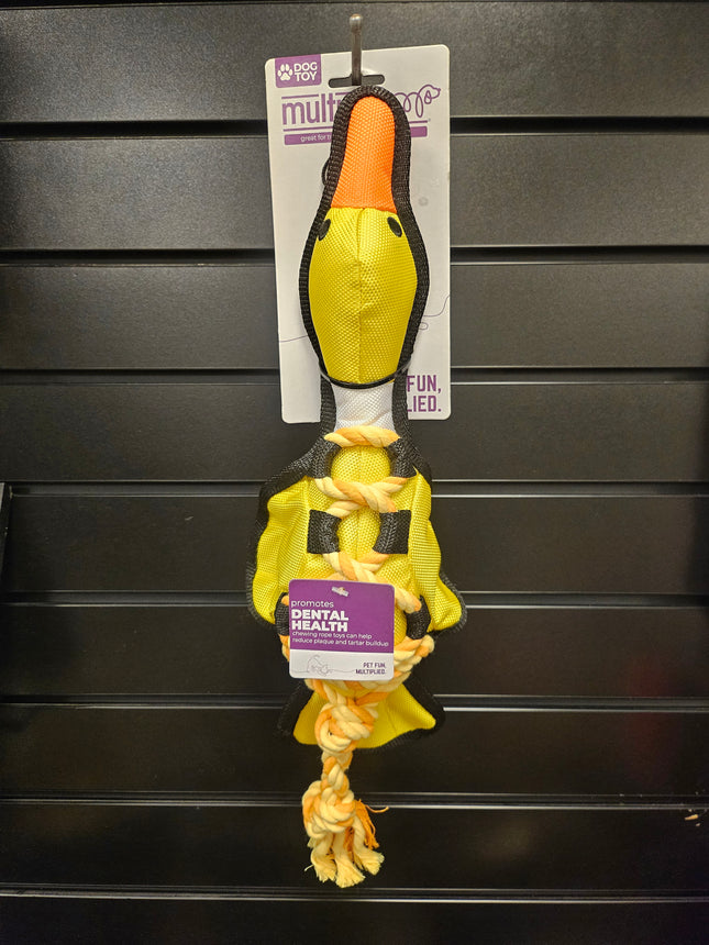 Cross-Ropes Duck (Yellow) Dog Toy