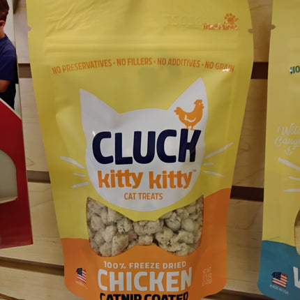 Cluck Kitty Kitty Chicken Catnip Coated Treats .75 oz