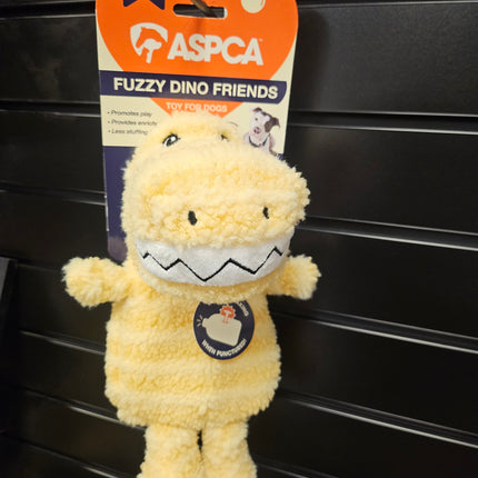 Fuzzy Dino Friends Dog Toy (Yellow)