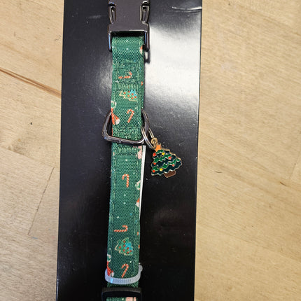 Dog Christmas Collar Green (Small)