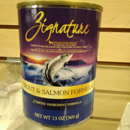 Zignature Dog Trout & Salmon Can 13 oz